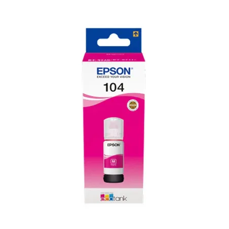 Epson 104 Magenta Botella de Tinta Original Ecotank | Ahorro Imprimiendo