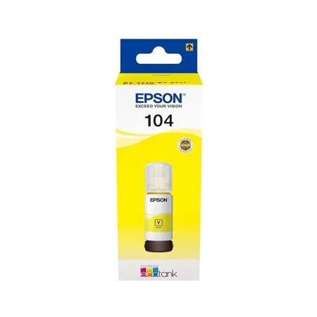 Epson 104 Amarillo Botella de Tinta Original Ecotank | Ahorro Imprimiendo