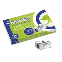 Bismark Afilalapiz Metalico para Lapices Normales - Color Acero | Ahorro Imprimiendo