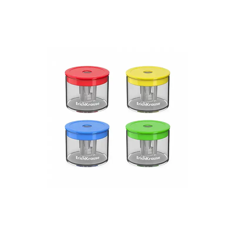 Erichkrause S-Keg Sacapuntas con Deposito - 1 Orificio - Cuchilla de Acero al Carbono - Colores Surtidos | Ahorro Imprimiendo