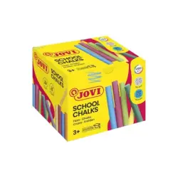 Jovi Classcolor Caja de 100 Tizas Antipolvo - Especiales para Dibujar en El Suelo - Ideales para Juegos y Murales en Asfalto - F
