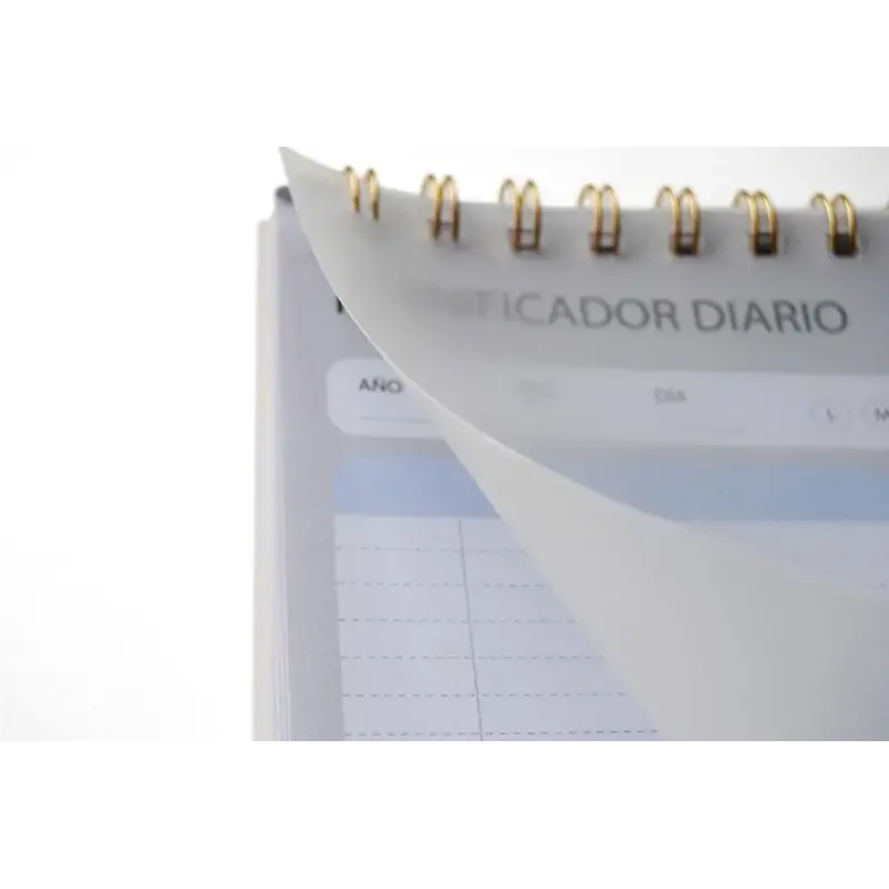 Ingraf Planificador Diario - Medidas 15x21cm - Espiral con Tapa de Polipropileno - 50 Hojas de 80grs | Ahorro Imprimiendo