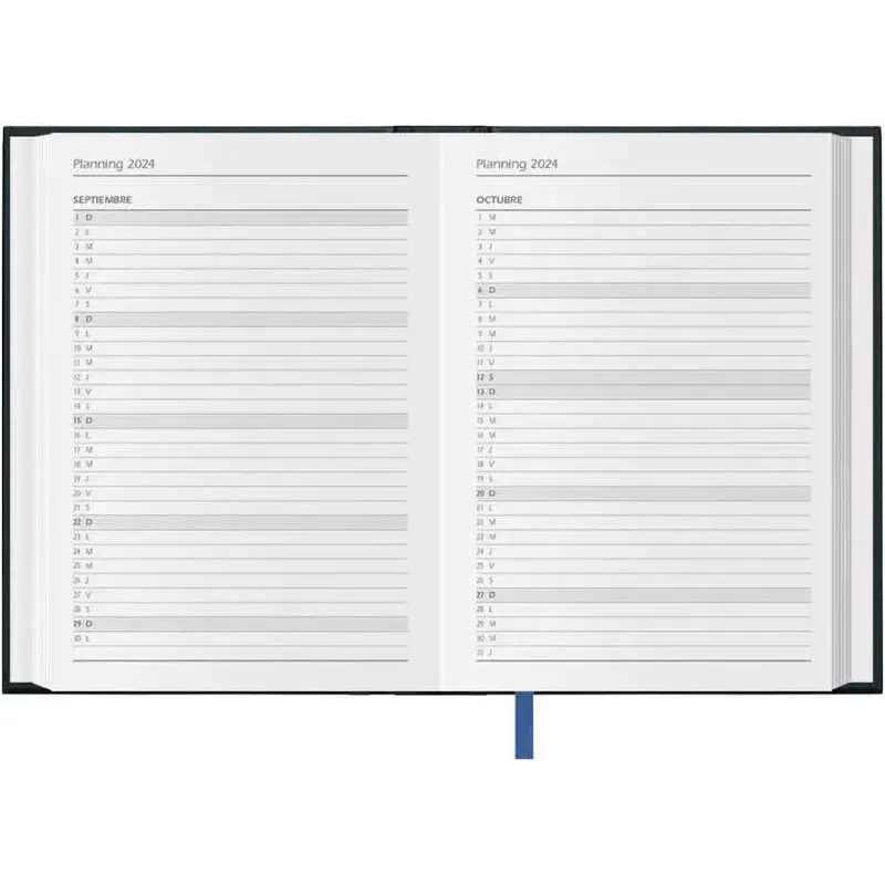 Dohe Segovia Agenda Anual - Semana Vista - Tamaño 14x20cm - Color Negro | Ahorro Imprimiendo