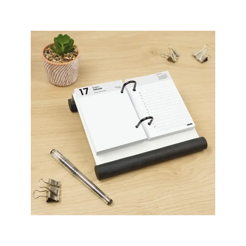 Finocam Taco de Sobremesa - Anual 2026 - 85x35x120mm - Sobremesa - Color Blanco y Rojo | Ahorro Imprimiendo