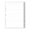 Finocam R1072 Separadores Numerados para Agendas Open - 13 Solapas - Formato 1000 - 166x2x215mm - Papel - Color Blanco | Ahorro