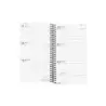 Finocam Opaque Agenda de Espiral - Anual 2026 - Tapa Ligera - Cierre con Goma Elastica - Formato E9 - 100x14x171mm - Semana Vist