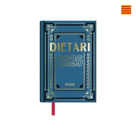 Dohe Dietario Anual Octavo en Catalan - Dia Pagina - Fabricado en Geltex con Carton Contracolado - Tamaño 11.5x16.6cm - Colores