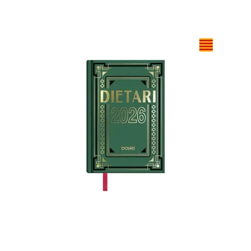 Dohe Dietario Anual Octavo en Catalan - Dia Pagina - Fabricado en Geltex con Carton Contracolado - Tamaño 11.5x16.6cm - Colores