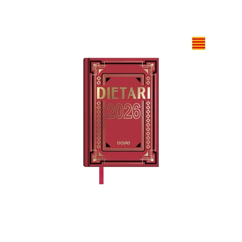 Dohe Dietario Anual Octavo en Catalan - Dia Pagina - Fabricado en Geltex con Carton Contracolado - Tamaño 11.5x16.6cm - Colores