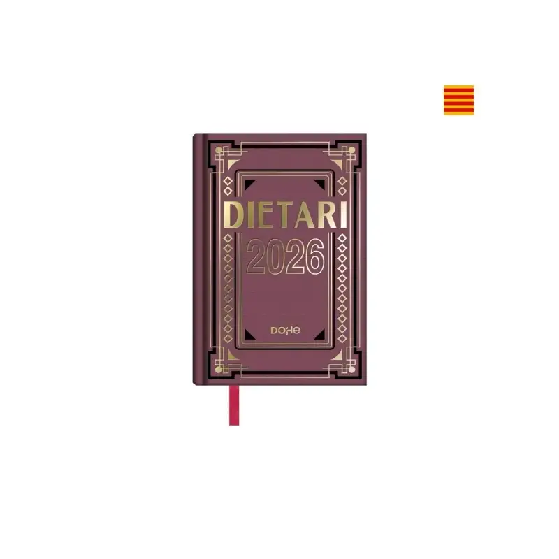 Dohe Dietario Anual Octavo en Catalan - Dia Pagina - Fabricado en Geltex con Carton Contracolado - Tamaño 11.5x16.6cm - Colores