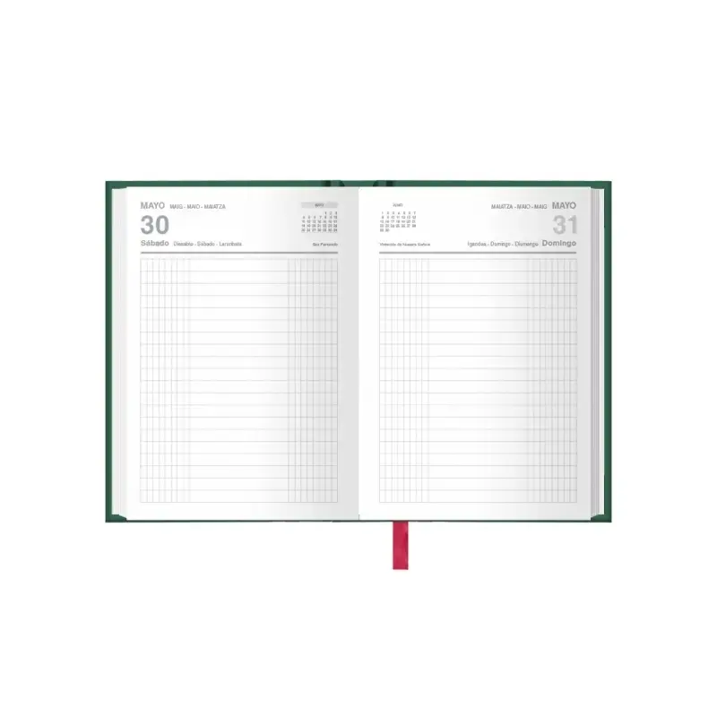 Dohe Dietario Anual Octavo - Dia Pagina - Fabricado en Geltex con Carton Contracolado - Tamaño 11.5x16.6cm - Colores Surtidos Al