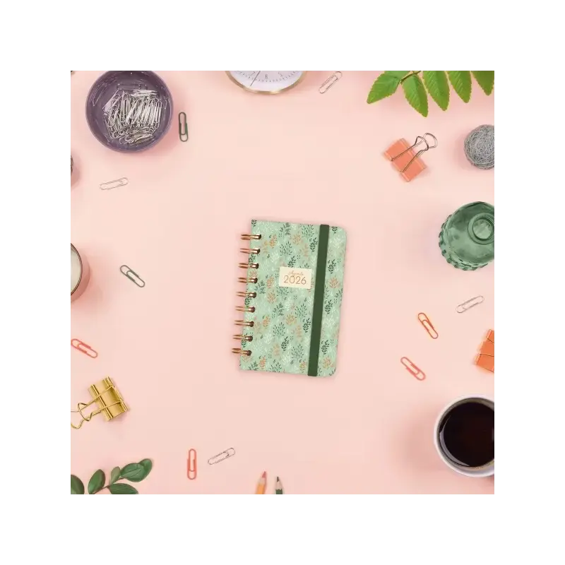 Finocam You Agenda de Espiral - Anual 2026 - Planificador - Cierre de Goma - Formato E3 - 93x19x135mm - Semana Vista Horizontal