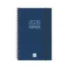 Finocam Opaque Agenda de Espiral - Anual 2026 - Tapa Ligera - Cierre con Goma Elastica - Formato E5 - 125x14x181mm - Semana Vist