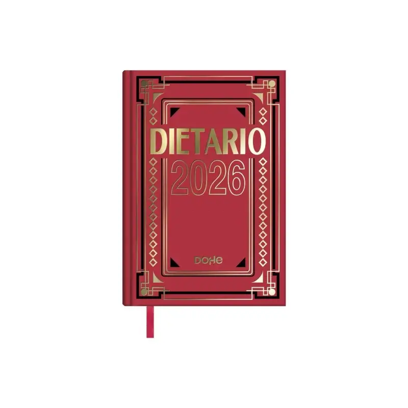 Dohe Dietario Anual Cuarto - Dia Pagina - Fabricado en Geltex con Carton Contracolado - Tamaño 15x21cm - Colores Surtidos Aleato