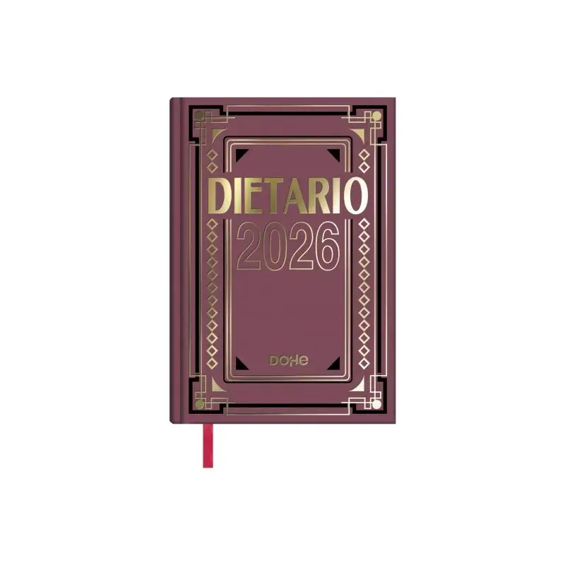 Dohe Dietario Anual Cuarto - Dia Pagina - Fabricado en Geltex con Carton Contracolado - Tamaño 15x21cm - Colores Surtidos Aleato