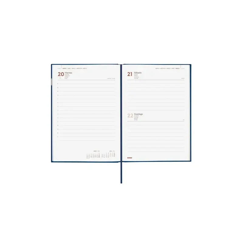 Finocam Dynamic Porto Agenda - Anual 2026 - Sin Cierre - Formato Y10 - 145x23x210mm - 1 Dia por Pagina - Color Azul | Ahorro Imp