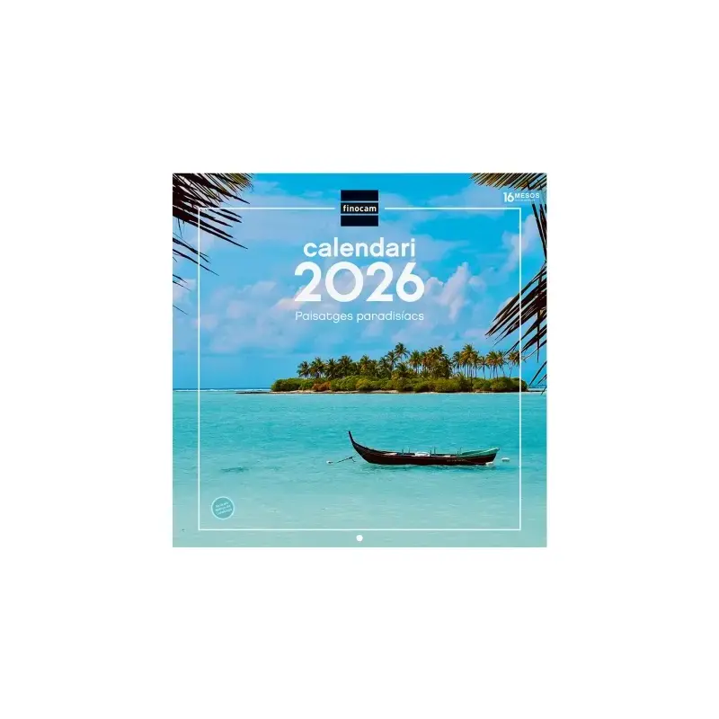 Finocam Calendario de Pared en Catalan - Anual 2026 - Imagenes Variadas - 300x300mm - Espacio para Escribir - Tematica de Paisaj