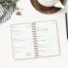 Finocam Alma Agenda - Anual 2026 - con Espiral - Formato E5 - 131x19x190mm - Semana Vista Horizontal - Color Coral | Ahorro Impr