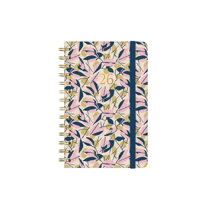 Finocam You Agenda de Espiral - Anual 2026 - Planificador - Cierre de Goma - Formato E5 - 131x19x190mm - Semana Vista Horizontal