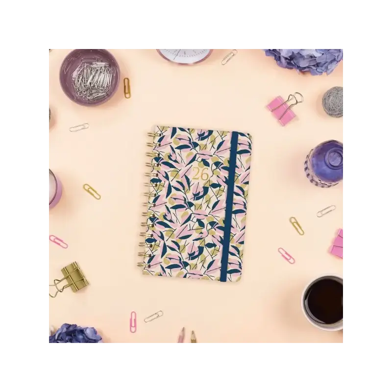 Finocam You Agenda de Espiral - Anual 2026 - Planificador - Cierre de Goma - Formato E5 - 131x19x190mm - Semana Vista Horizontal