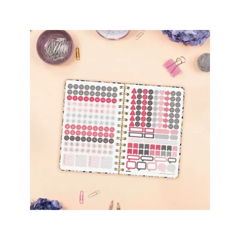 Finocam You Agenda de Espiral - Anual 2026 - Planificador - Cierre de Goma - Formato E5 - 131x19x190mm - Semana Vista Horizontal