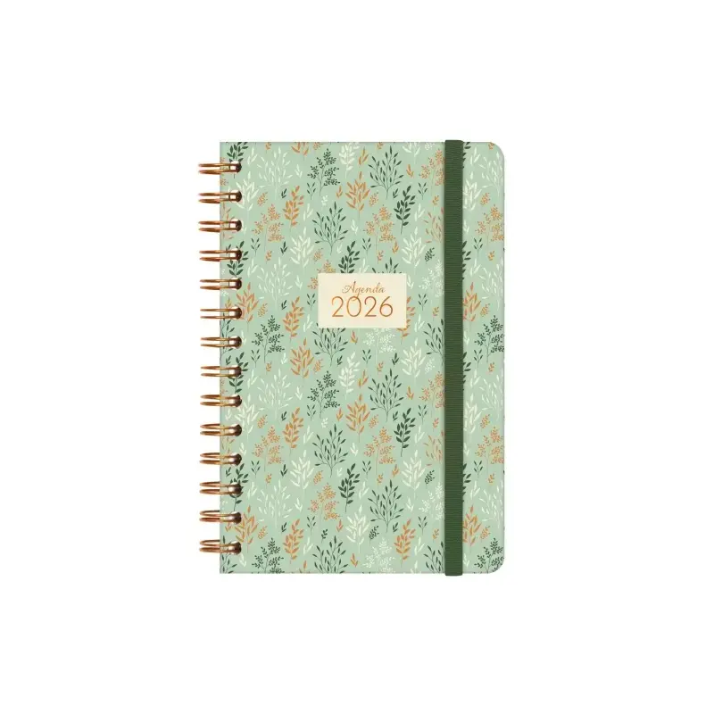 Finocam You Agenda de Espiral - Anual 2026 - Planificador - Cierre de Goma - Formato E5 - 131x19x190mm - Semana Vista Horizontal