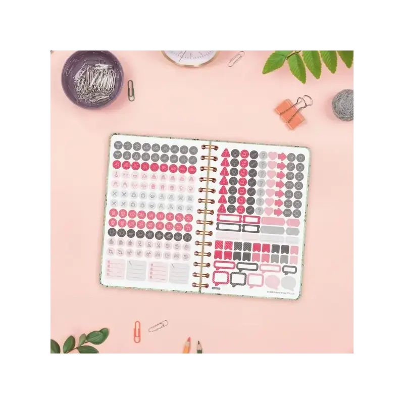 Finocam You Agenda de Espiral - Anual 2026 - Planificador - Cierre de Goma - Formato E5 - 131x19x190mm - Semana Vista Horizontal