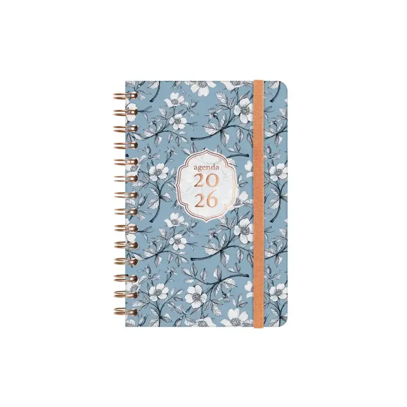 Finocam You Agenda de Espiral - Anual 2026 - Planificador - Cierre de Goma - Formato E5 - 131x19x190mm - Semana Vista Horizontal