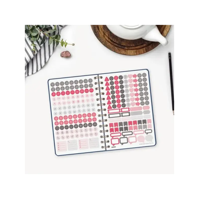 Finocam Alma Agenda - Anual 2026 - con Espiral - Formato E5 - 131x19x190mm - Semana Vista Horizontal - Color Azul | Ahorro Impri