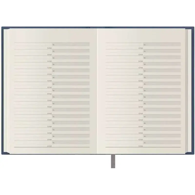 Dohe Lausana Agenda Anual - Dia Pagina - Cubierta en Polipiel - Sabado y Domingo misma Pagina - Tamaño 14x20cm - Color Azul | Ah