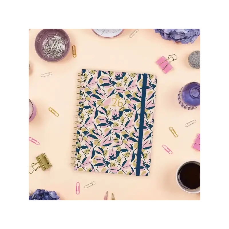 Finocam You Agenda de Espiral - Anual 2026 - Planificador - Cierre de Goma - Formato E10 - 172x19x220mm - Semana Vista Horizonta