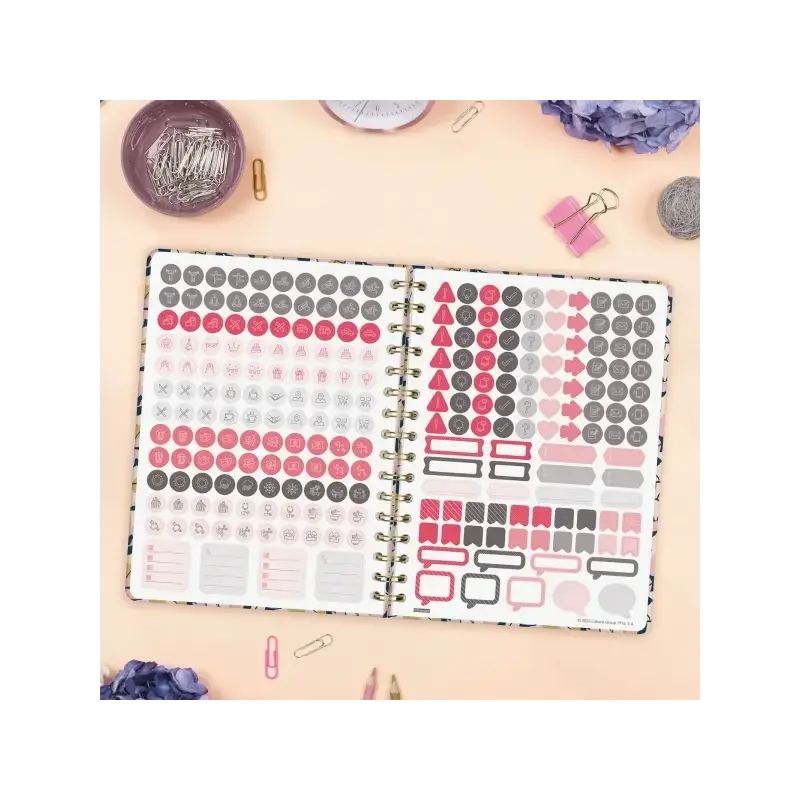 Finocam You Agenda de Espiral - Anual 2026 - Planificador - Cierre de Goma - Formato E10 - 172x19x220mm - Semana Vista Horizonta