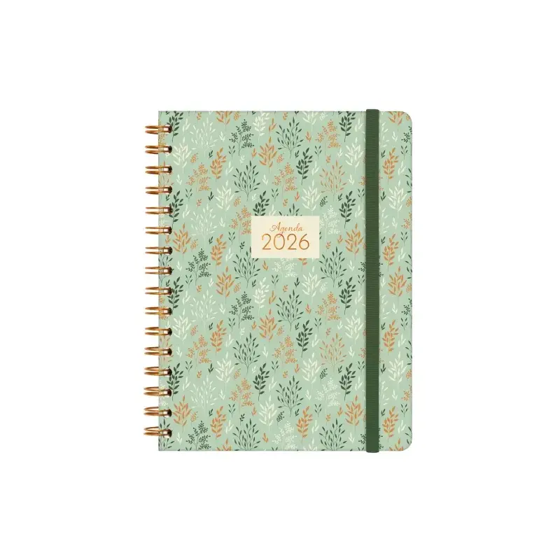 Finocam You Agenda de Espiral - Anual 2026 - Planificador - Cierre de Goma - Formato E10 - 172x19x220mm - Semana Vista Horizonta