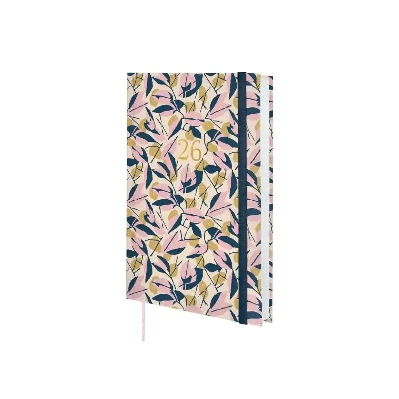 Finocam Dynamic Berlin Agenda - Anual 2026 - Cierre de Goma - Formato Y10 - 145x28x210mm - 1 Dia por Pagina - Tematica de Hojas