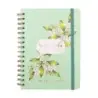 Finocam Flower Journal Agenda de Espiral - Anual 2026 - Tapa Dura - Cierre de Goma - Formato E10 - 155X212mm - Semana Vista Hori