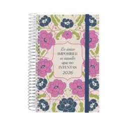 Finocam Design Collection Agenda de Espiral - Anual 2026 - Tapa Ligera - Formato E5 - 132x25x181mm - 1 Dia por Pagina - Tematica