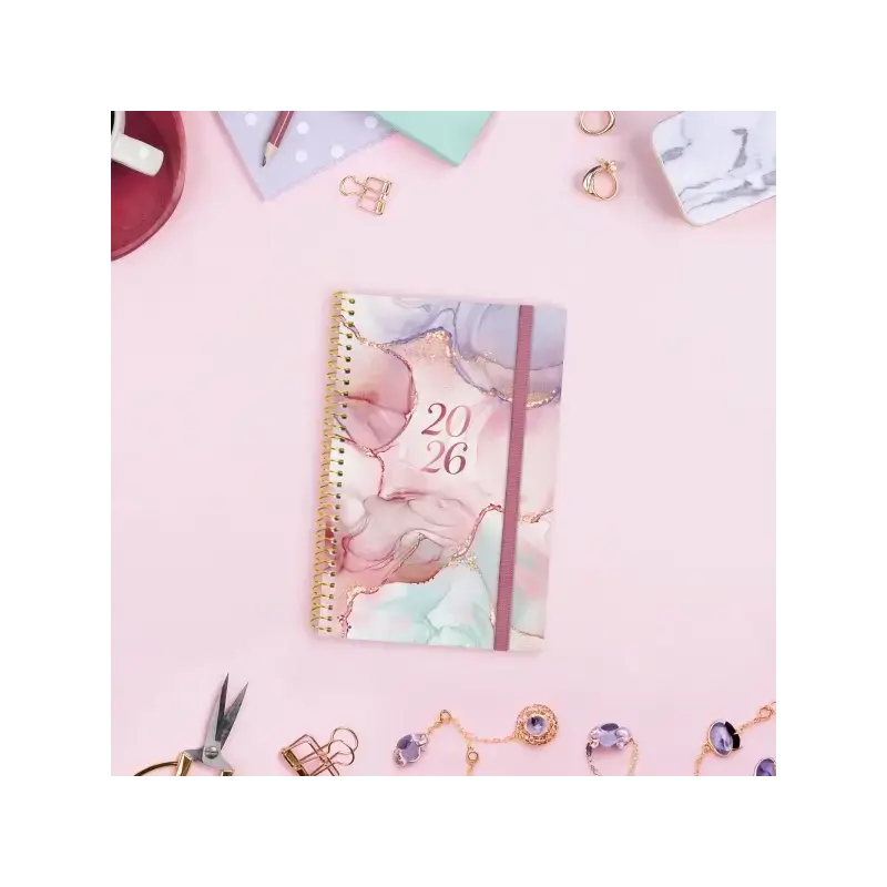 Finocam Design Collection Agenda de Espiral - Anual 2026 - Tapa Ligera - Formato E5 - 132x25x181mm - 1 Dia por Pagina - Color Va