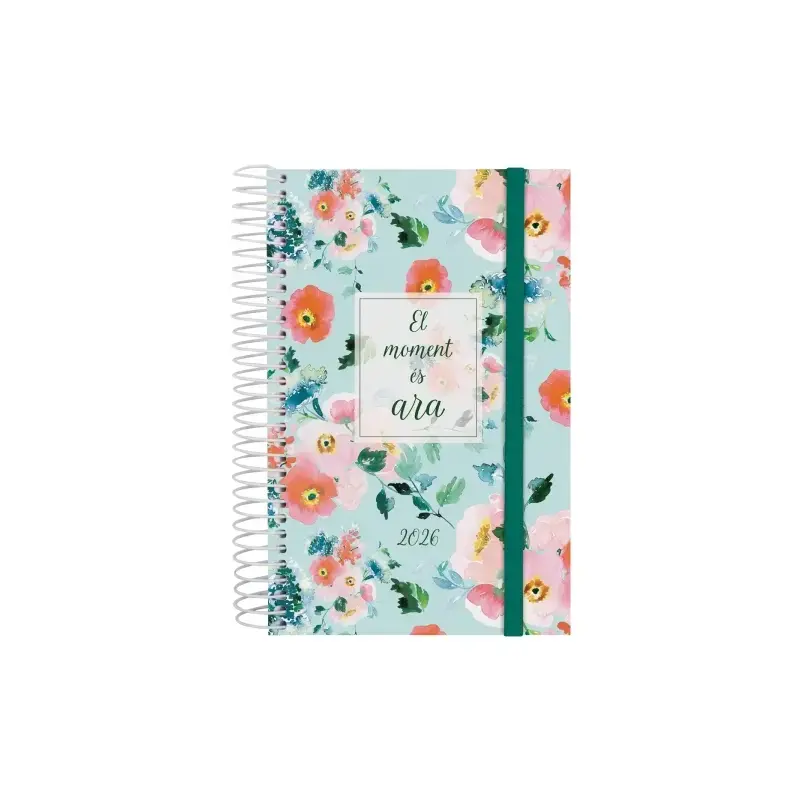 Finocam Design Collection Agenda de Espiral - Anual 2026 - Tapa Ligera - Formato E5 - 132x25x181mm - 1 Dia por Pagina - Tematica