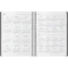 Dohe Syncro Agenda Anual - Semana Vista - Cubierta de Plastico - Cierre con Goma Elastica - Tamaño 15x21cm - Color Negro | Ahorr