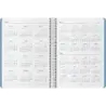 Dohe Syncro Agenda Anual - Semana Vista - Cubierta de Plastico - Cierre con Goma Elastica - Tamaño 15x21cm - Color Azul | Ahorro