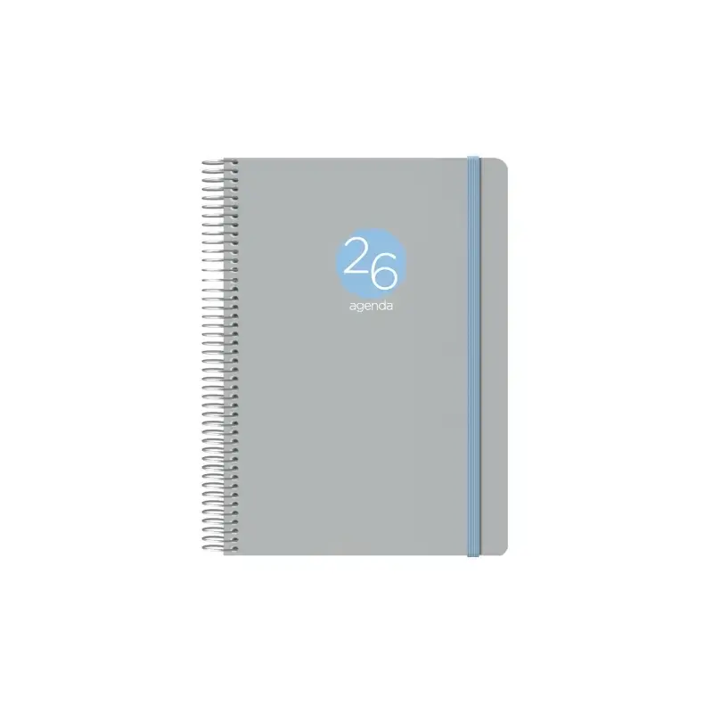 Dohe Menphis Agenda Anual - Dia Pagina - Cubierta de Plastico - Sabado y Domingo misma Pagina - Cierre con Goma Elastica - Tamañ