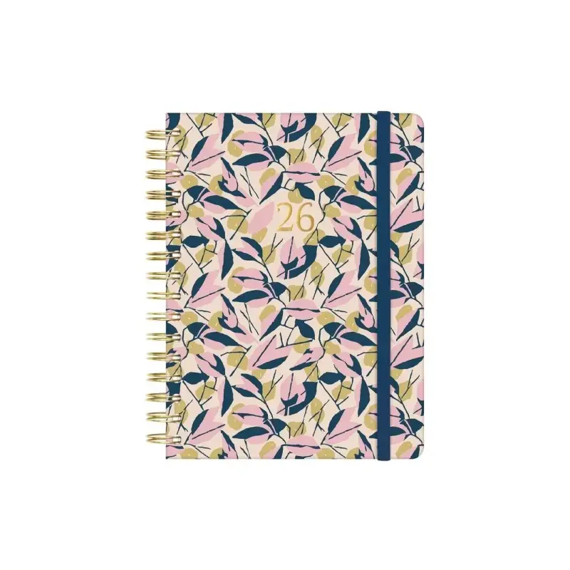 Finocam You Agenda de Espiral - Anual 2026 - Planificador - Cierre de Goma - Formato E10 - 180x30x220mm - 1 Dia por Pagina - Tem