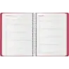 Dohe Denver Agenda Anual - Dia Pagina - Sabado y Domingo misma Pagina - Cierre con Goma Elastica - Tamaño 15x21cm - Color Rojo |