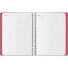 Dohe Denver Agenda Anual - Dia Pagina - Sabado y Domingo misma Pagina - Cierre con Goma Elastica - Tamaño 15x21cm - Color Rojo |