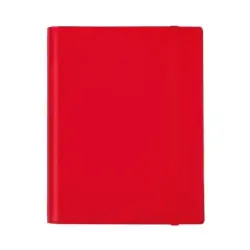 Finocam Duoband Agenda con Bloc de Notas - Anual 2026 - Formato E10 - 176x28x226mm - 1 Dia por Pagina - Color Rojo | Ahorro Impr