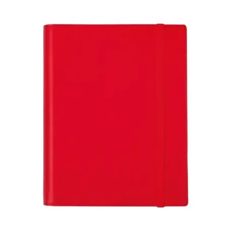 Finocam Duoband Agenda con Bloc de Notas - Anual 2026 - Formato E10 - 176x28x226mm - 1 Dia por Pagina - Color Rojo | Ahorro Impr