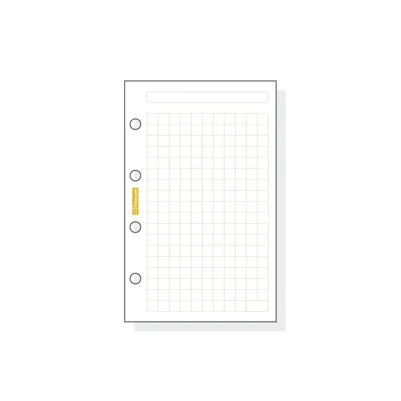 Finocam C140 Recambio para Agendas Classic - Cuadriculado - Formato 601 - 56x89x5mm - Color Blanco | Ahorro Imprimiendo