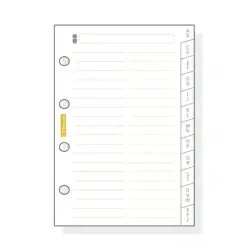 Finocam C175 Indice Alfabetico para Agendas Classic - 12 Solapas - Formato 601 - 56x89x3mm - Cartulina - Color Blanco | Ahorro I