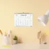Finocam Neutro Calendario de Pared - 16 Meses - Mes Vista - Formato S - 210x150mm - Espiral Doble Metalica - Papel de 120g/m2 -