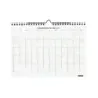 Finocam Neutro Calendario de Pared - 16 Meses - Mes Vista - Formato S - 210x150mm - Espiral Doble Metalica - Papel de 120g/m2 -
